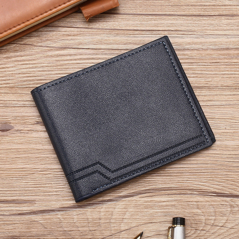 Men's Horizontal Solid Color Business Short License Men's Wallet