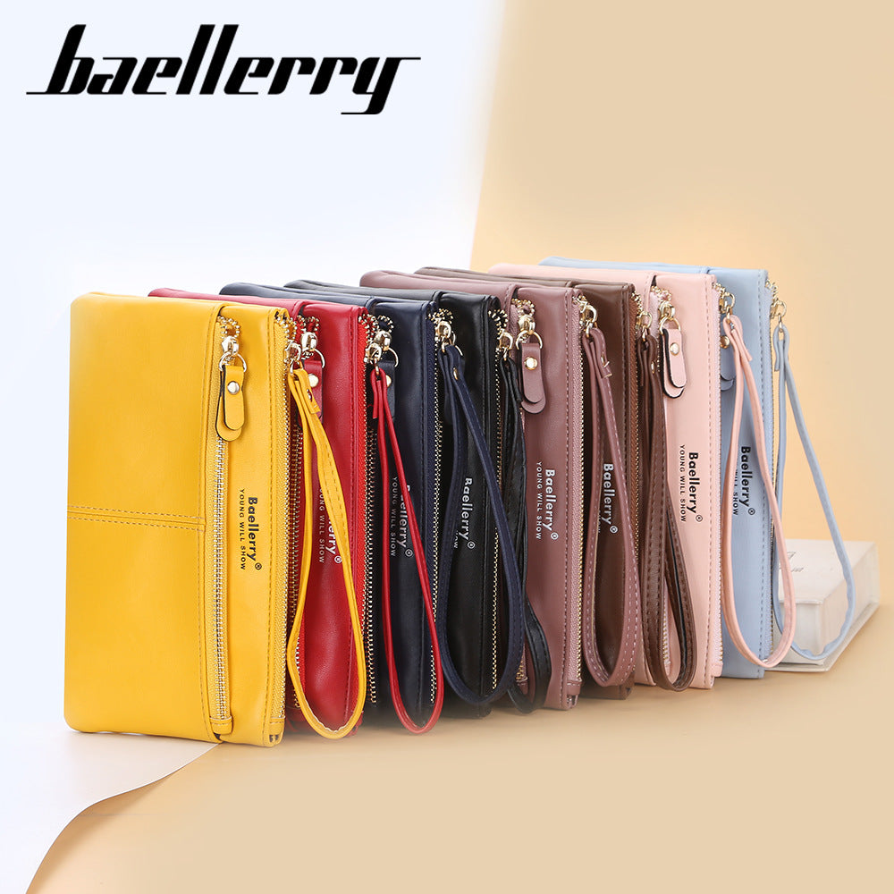 Women's Long Korean Touch Screen Zipper Clutch Phone Bags