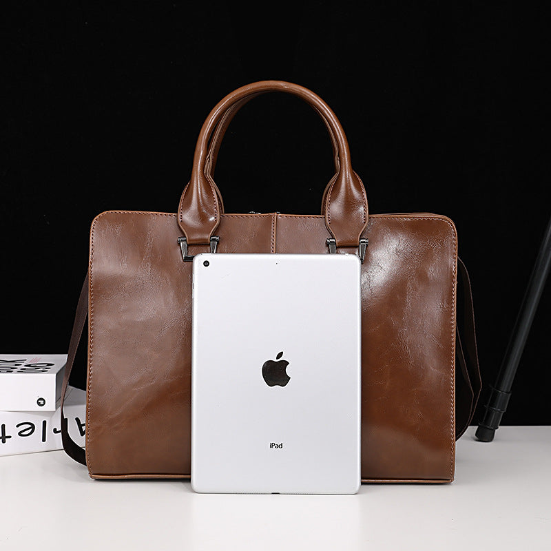 Men's Horizontal Korean Business Computer Retro Fashionable Men's Handbags