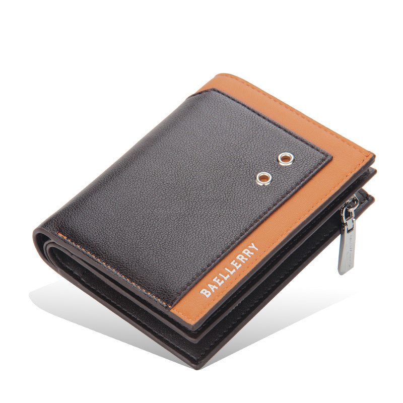 Trendy Men's Zipper Hasp Retro Vertical Purses