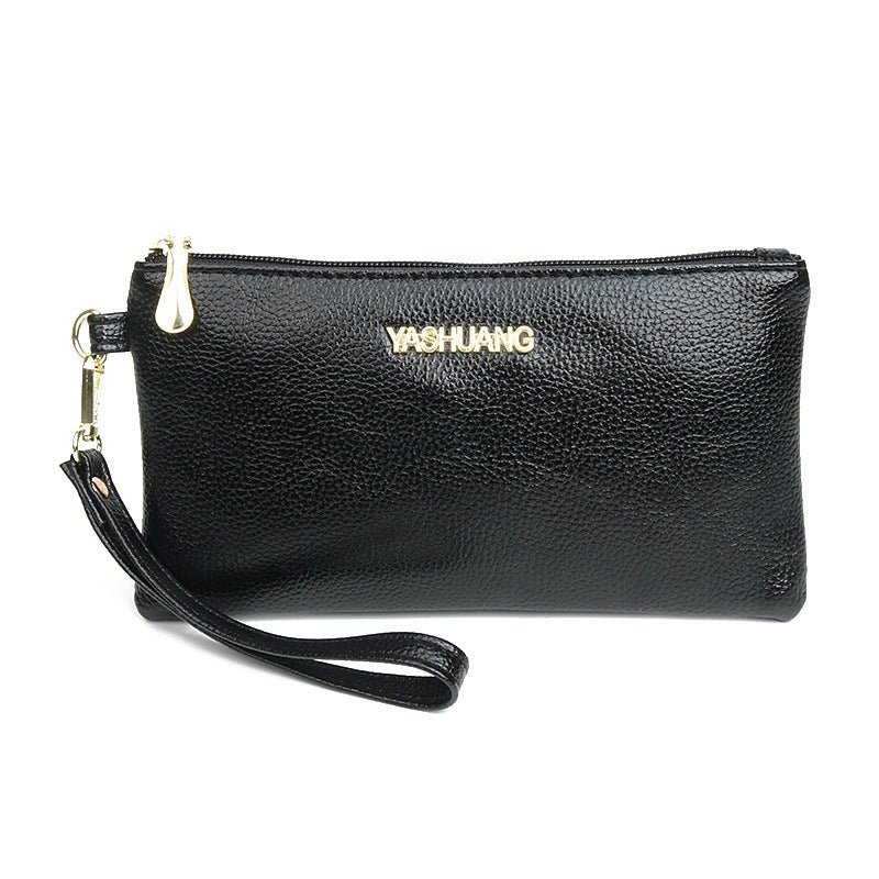 Women's Long Litchi Pattern Soft Feel Mobile Ladies Wallet