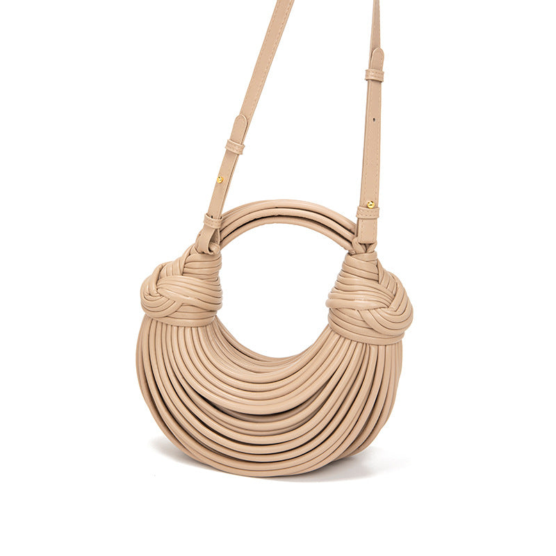 Women's Fashion Hand-woven Hand-held Niche Knotted Noodle Shoulder Bags