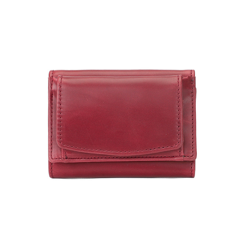 Women's & Men's & Fashion Genuine Leather Mini Short Ladies Wallets