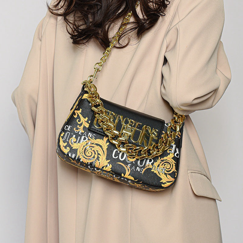 Women's Fashionable Fashion Printed Western Style Textured Shoulder Bags