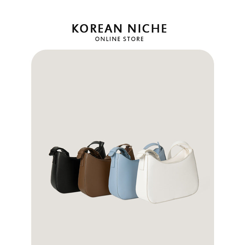 Women's Korean Niche Design Minimalist Texture Underarm Simple Handbags