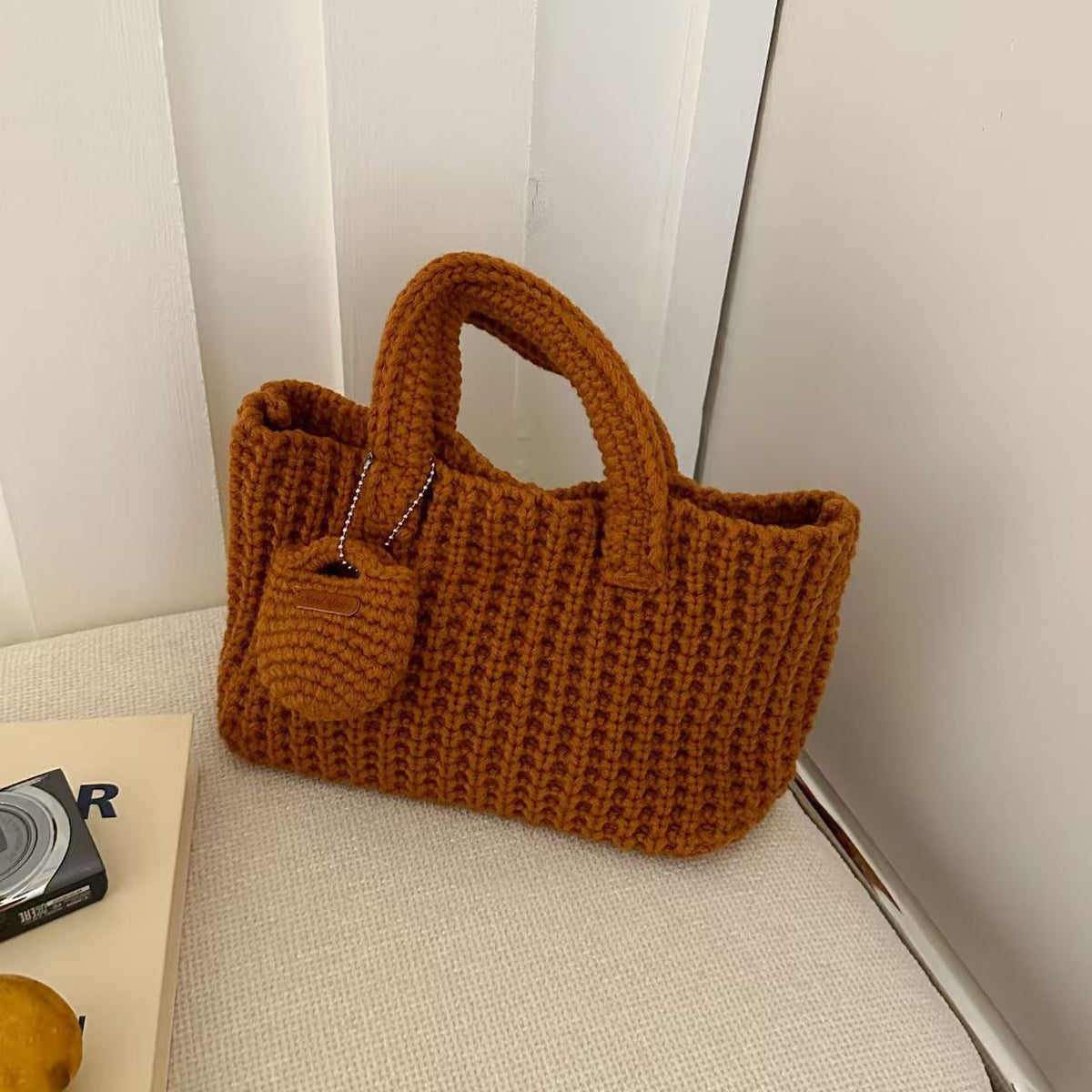 Women's Underarm Retro Handmade Cotton Braided Lightweight Handbags