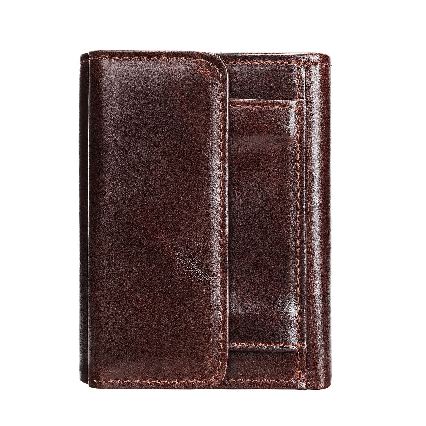 Men's First Layer Cowhide Swiping Short Horizontal Genuine Men's Wallets