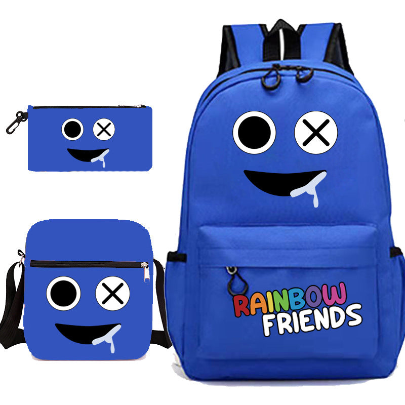Rainbow Friends Game Pencil Three-piece Set Elementary School Students' Schoolbags