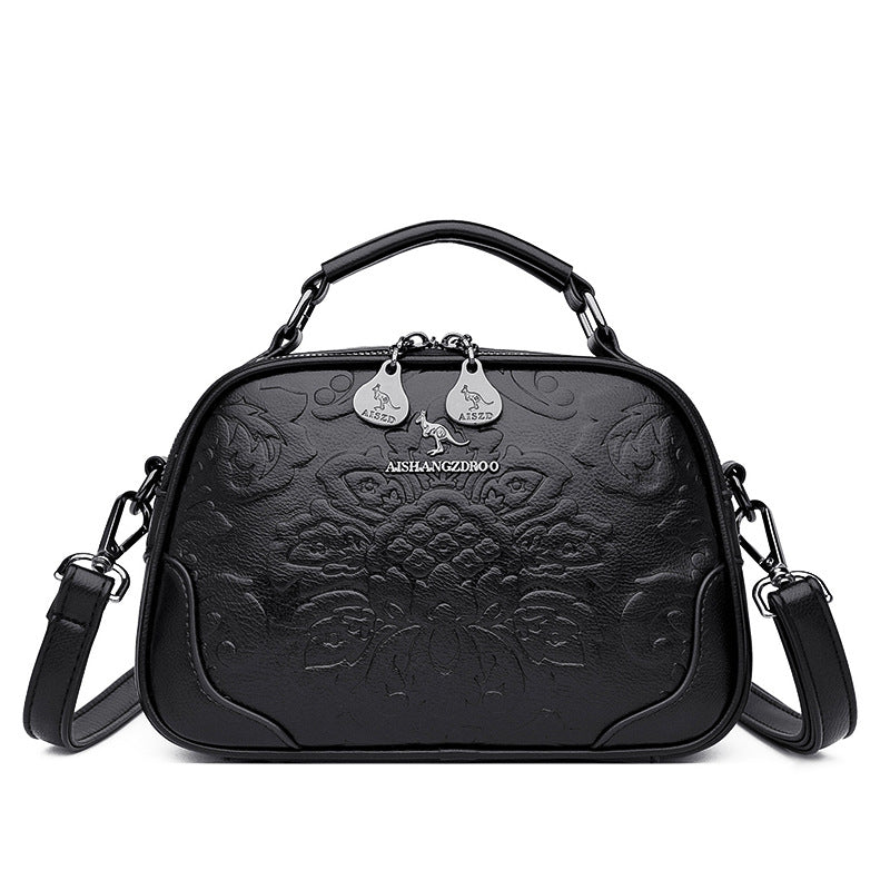 Women's Embossed Retro Stylish Personalized Mother Korean Crossbody Bags