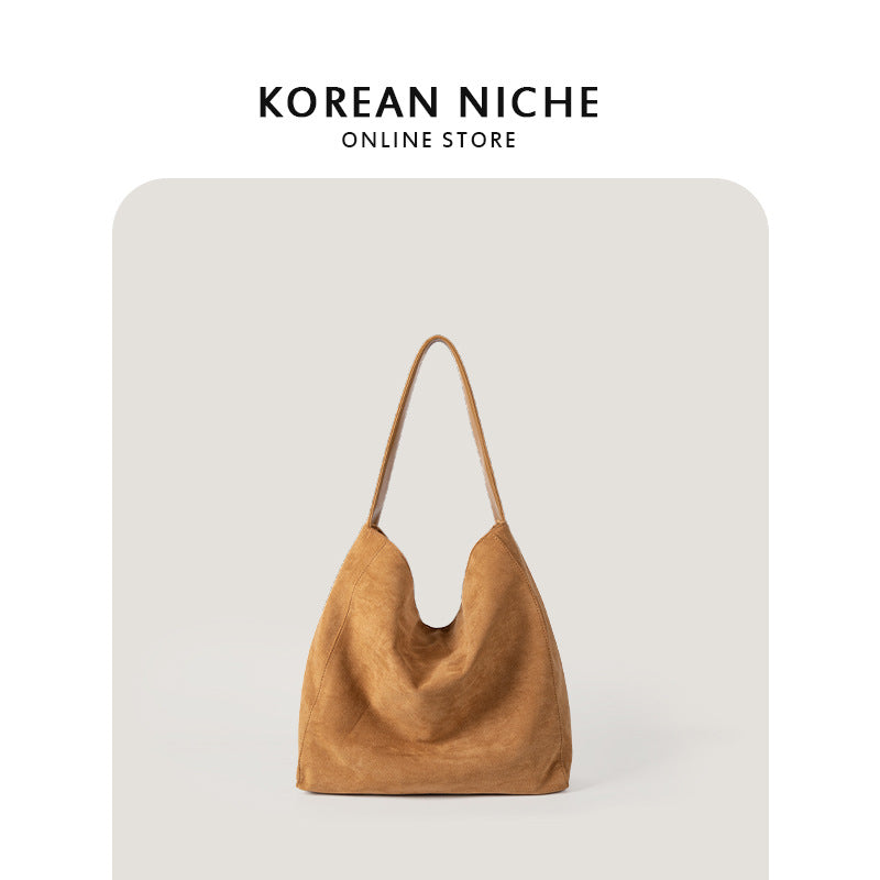 Fashionable Suede Soft Texture Large Capacity Armpit Bags