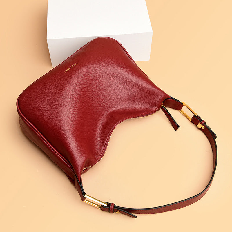 Stylish Simple Versatile Female Commuter Large Capacity Armpit Bags