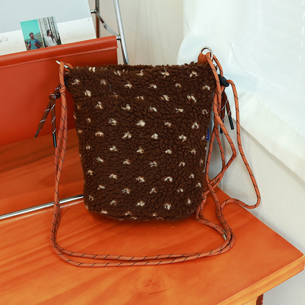 Women's Winter Plush Pouch Lamb Wool Western Style Women's Handbag