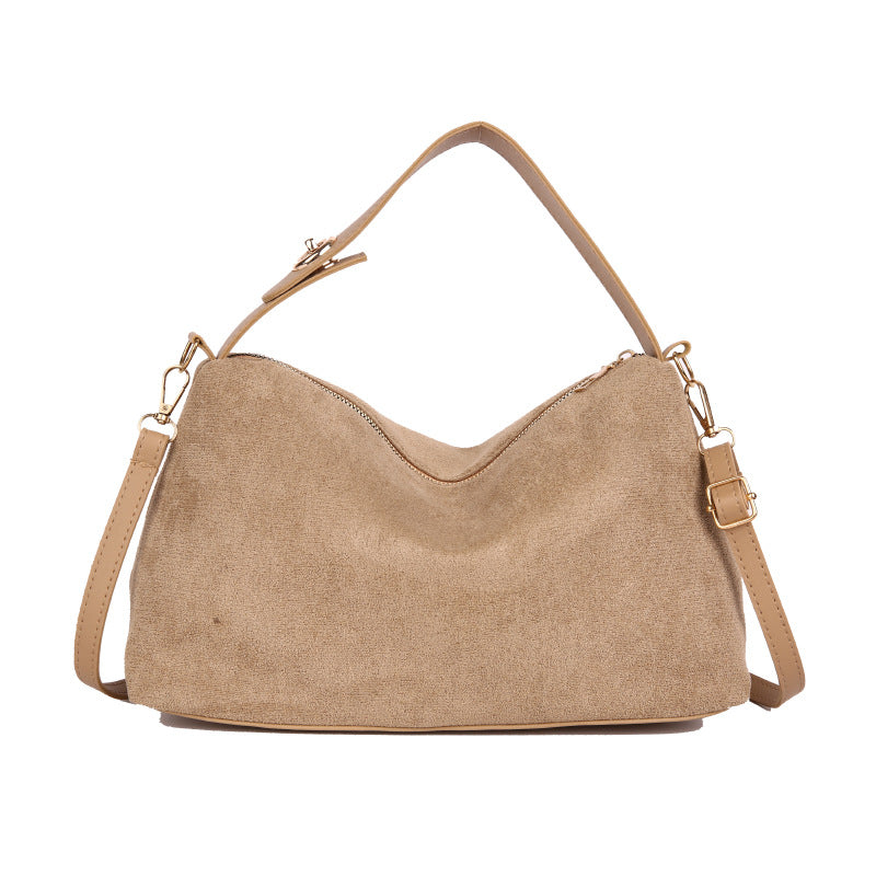 Women's Retro Matte Solid Color Deerskin Veet Bags