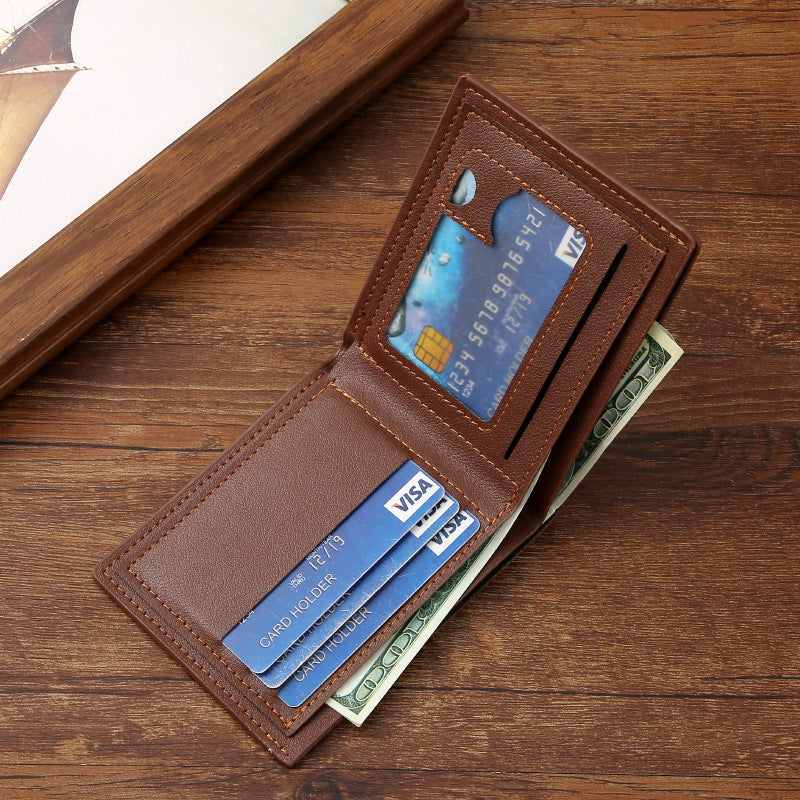 Men's Short Multiple Slots Male Youth Fashion Thin Large Capacity Horizontal Men's Wallets