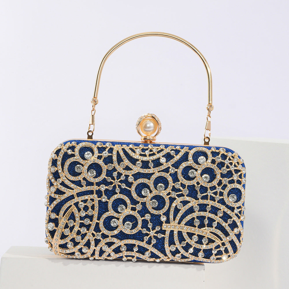 Women's Diamond Vintage Banquet Clutch Formal Dress Evening Bags