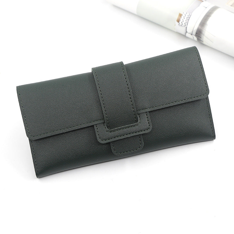 Women's Korean Long Fashion Three-fold Clutch Purses