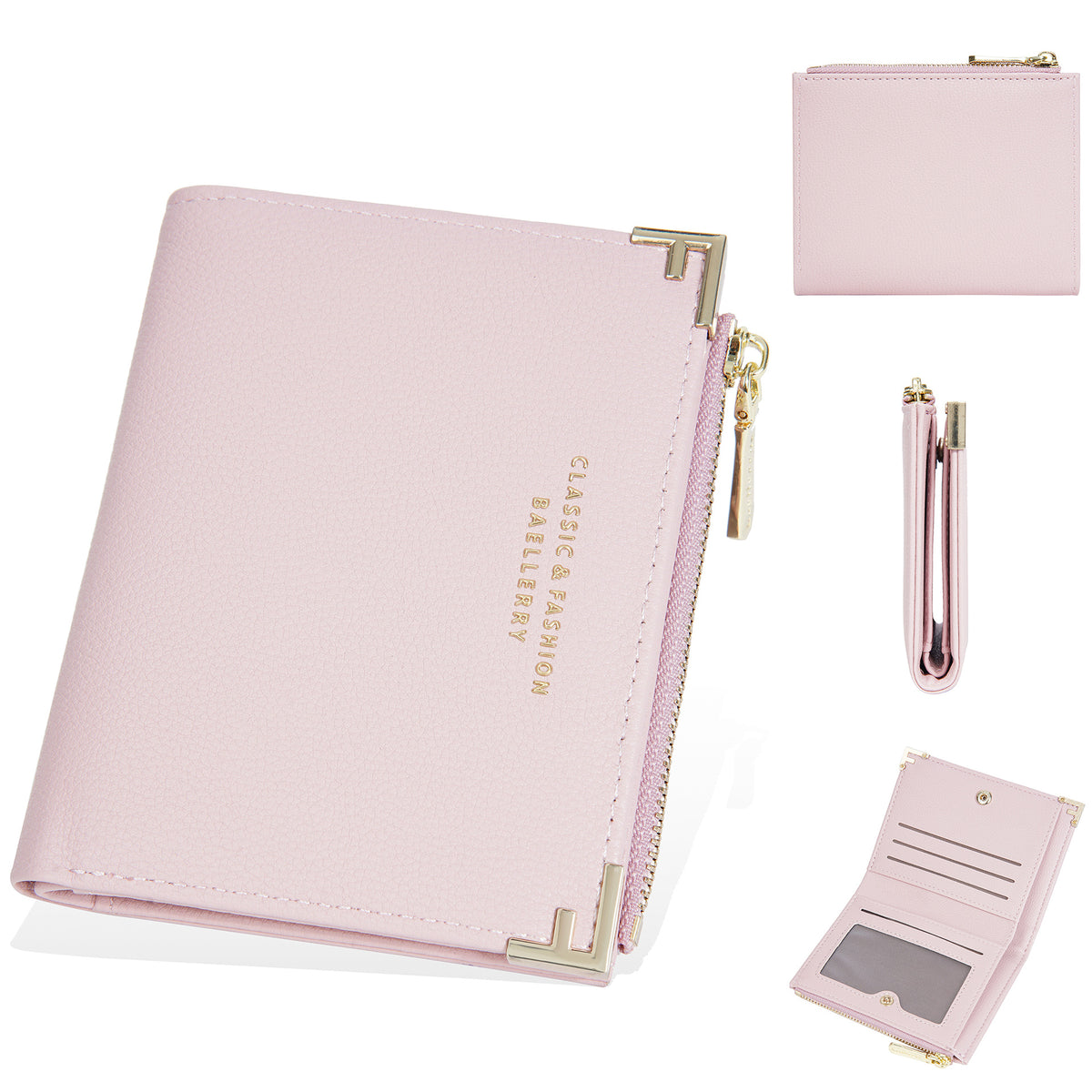Women's Short Fashion Zipper Snap Korean Style Multiple Ladies Wallet