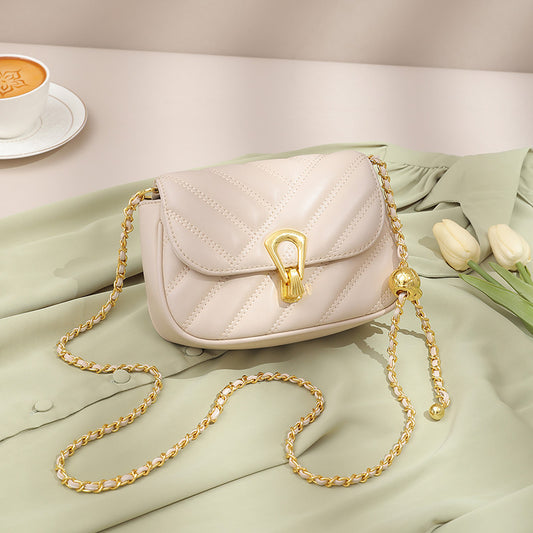 Women's Rhombus Simple Chain Fashion Shopping Trendy Crossbody Bags