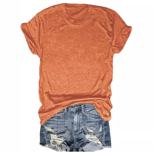 Women's Heat Transfer Patch Casual Round Neck Blouses