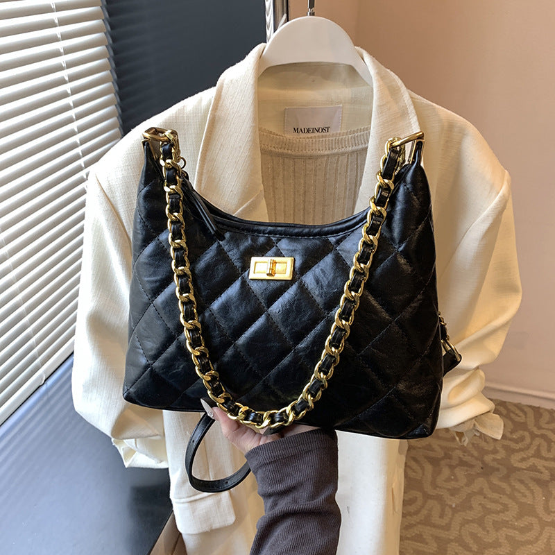 Women's Design Fashion Diamond Style Chain Commuter Armpit Bags