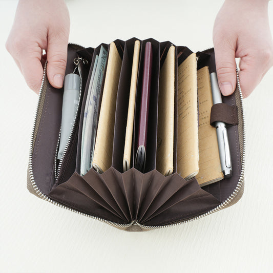 Women's Large Capacity Leather Passport Wrapper Multiple Bags