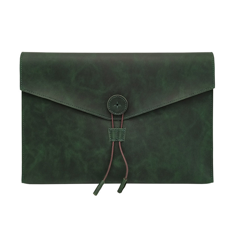 Genuine Leather Paper Large Capacity File Office Men's Briefcases