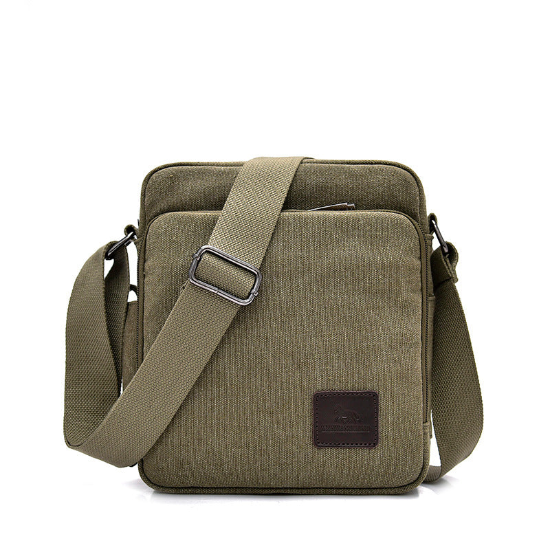 Men's Retro Vertical Horizontal Canvas Business Men's Shoulder Bags