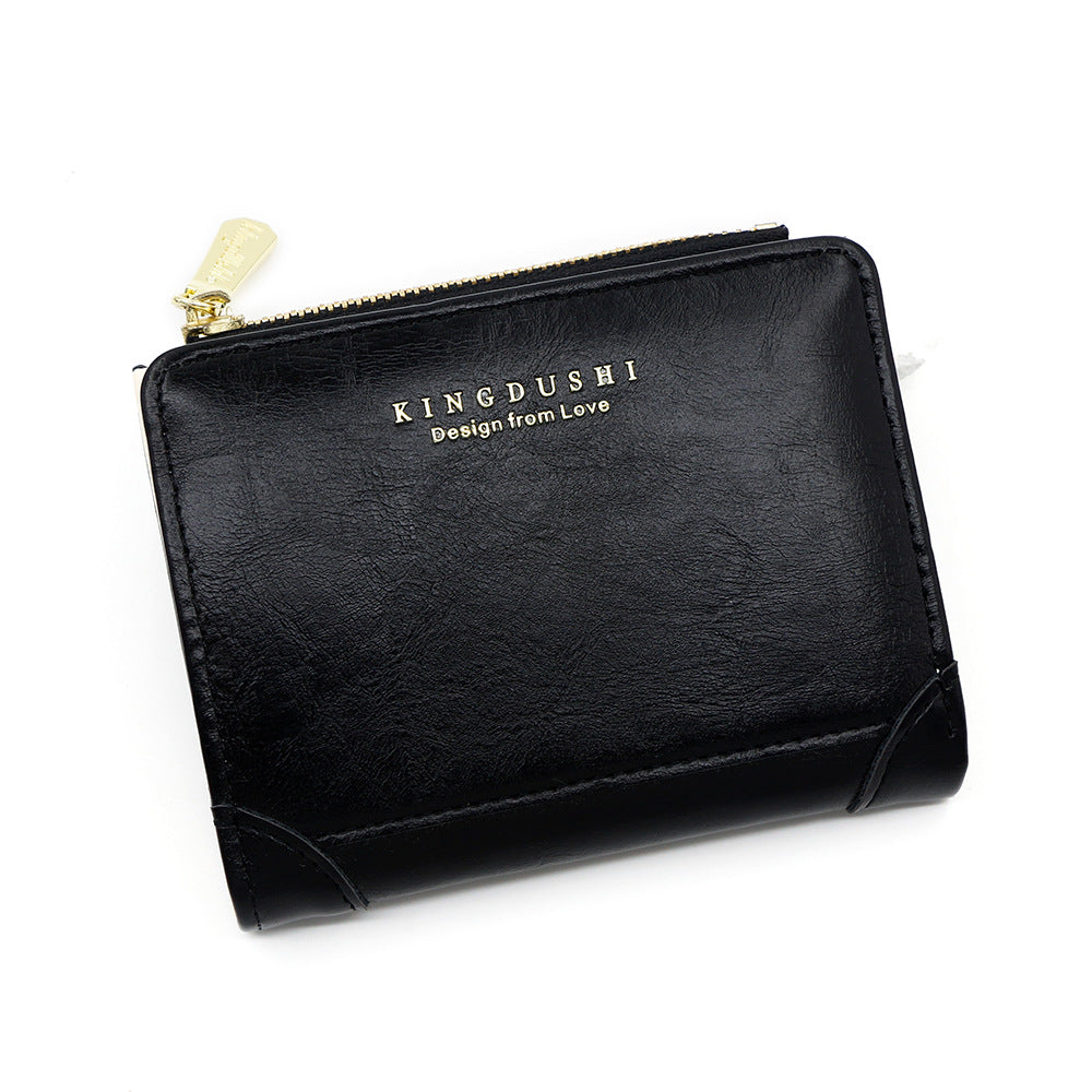 Women's Retro Oily Leather Multiple Slots Fashion Purses