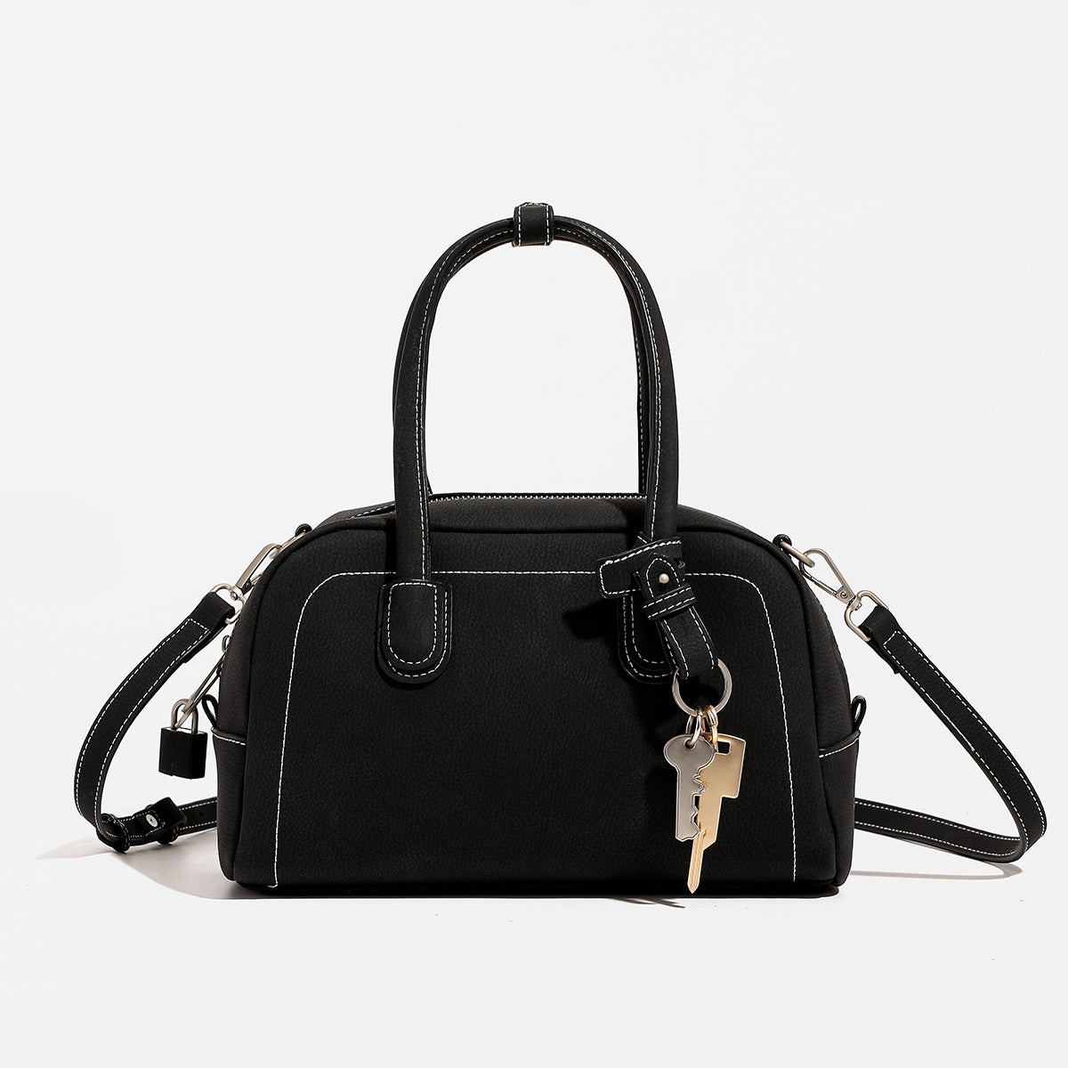 Women's Vintage Autumn Frosted Feeling Tong Boston Women's Shoulder Bag