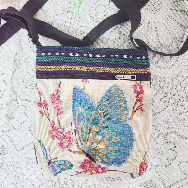 Women's Elephant Owl Shopping Canvas Trendy Women's Messenger Bag
