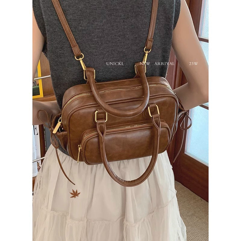 Women's Glamorous Unique Retro Textured Simple Small Square Bags