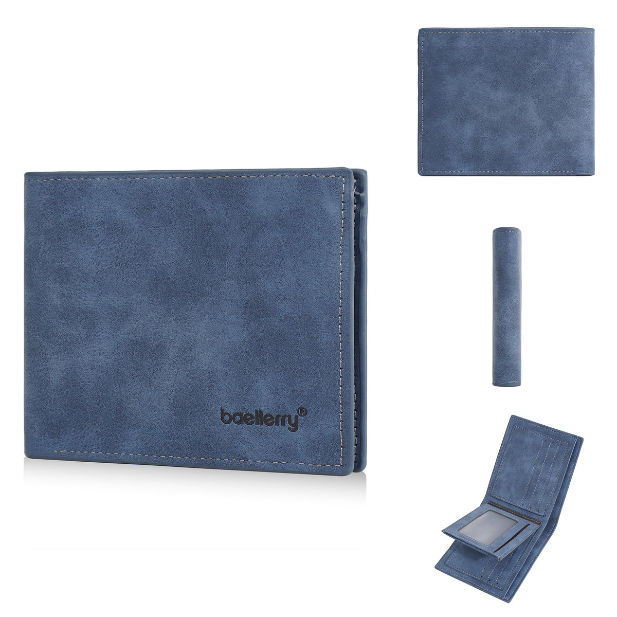 Men's Short Green Thin Multiple Slots Large Capacity Men's Wallet