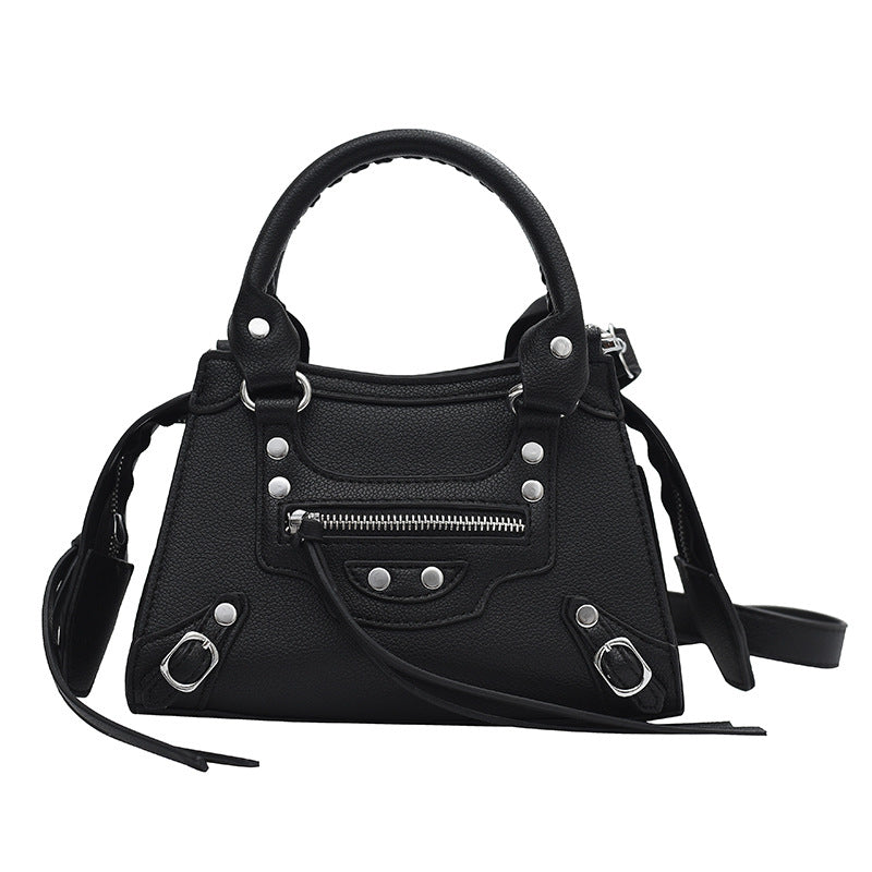 Women's Fashion Retro High Sense Black Commuter Crossbody Bags