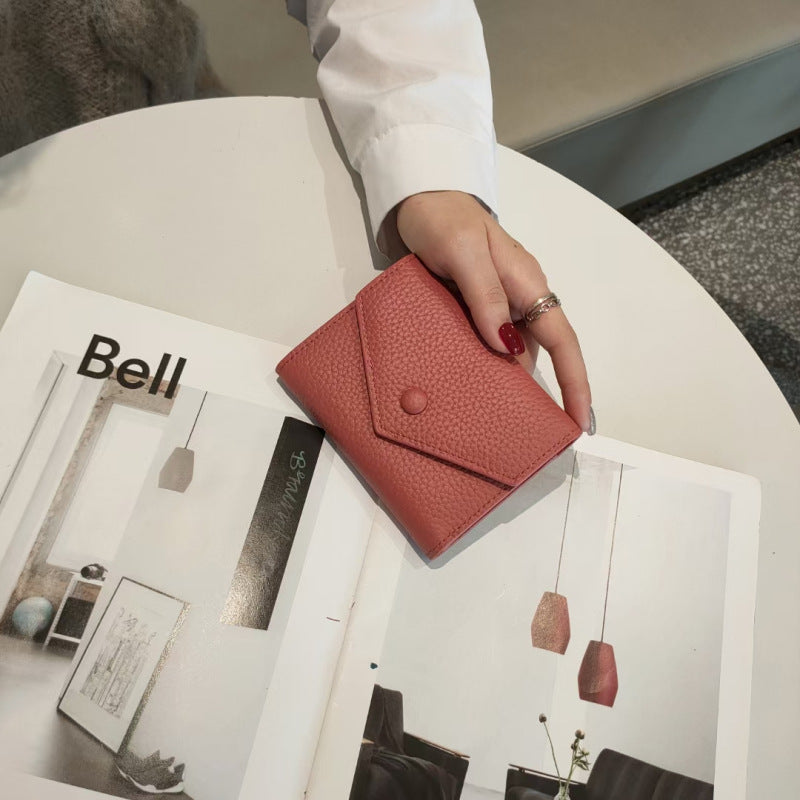 Women's Genuine Leather Short Cowhide Mini Cute Ladies Wallets