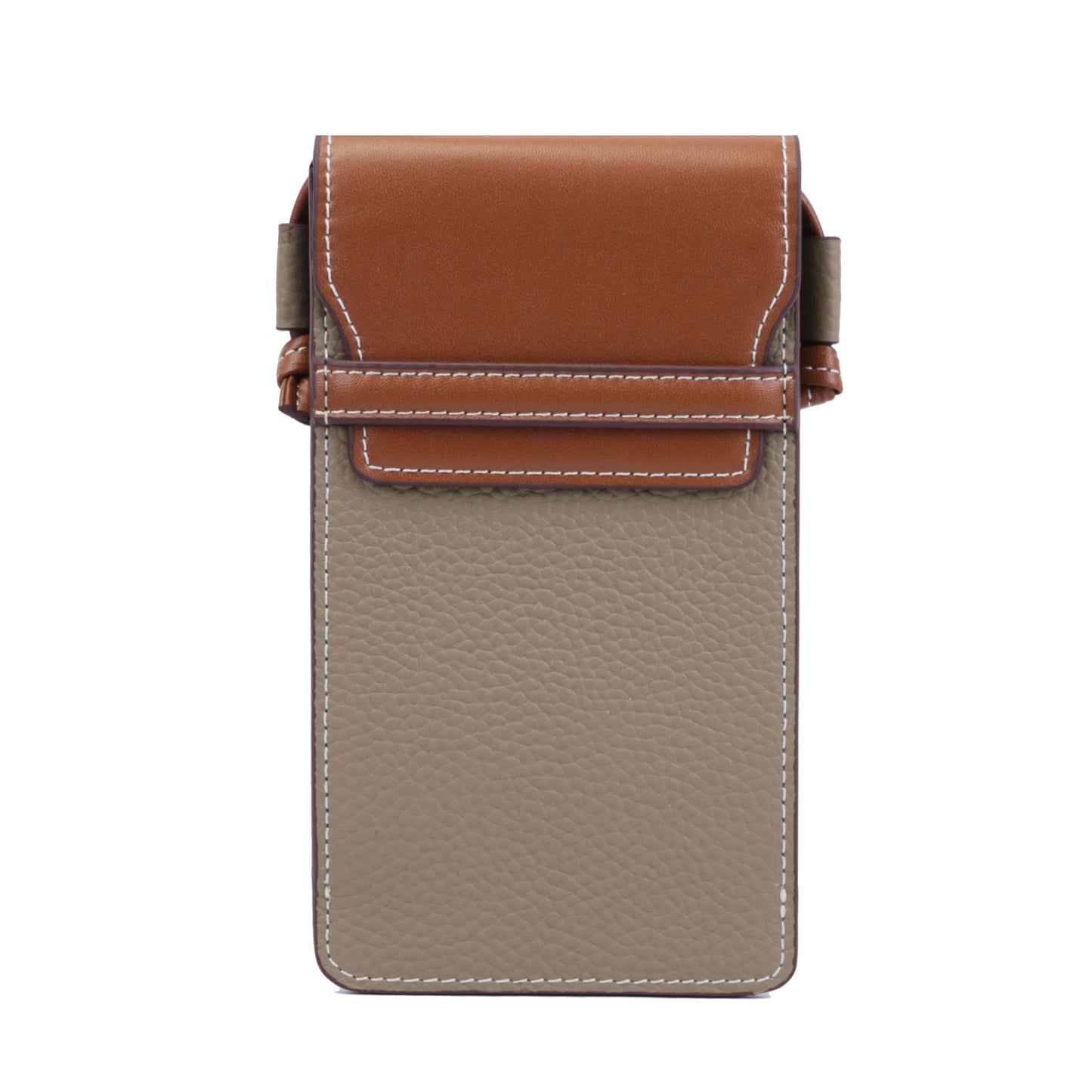 Real Leather Simple Vertical Single Mobile Female Fashion Phone Bags