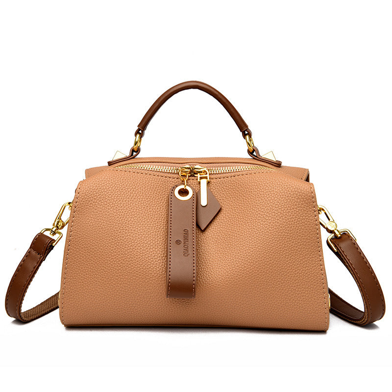 Women's Fashion Retro Textured Large Capacity Simple Bags
