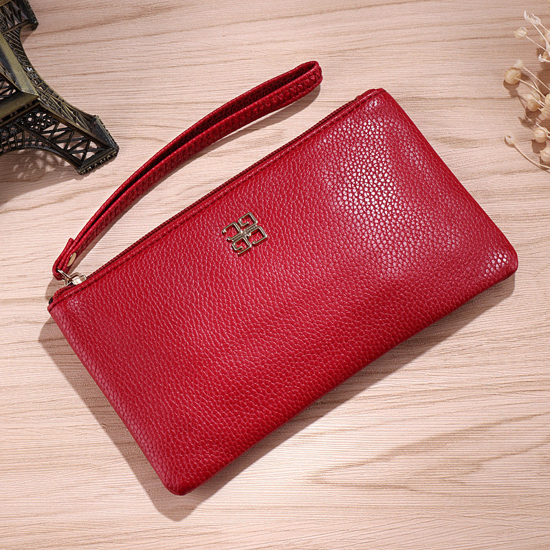 Women's Korean Style Authentic Leather Tactile Feel Long Fashion Ladies Wallet