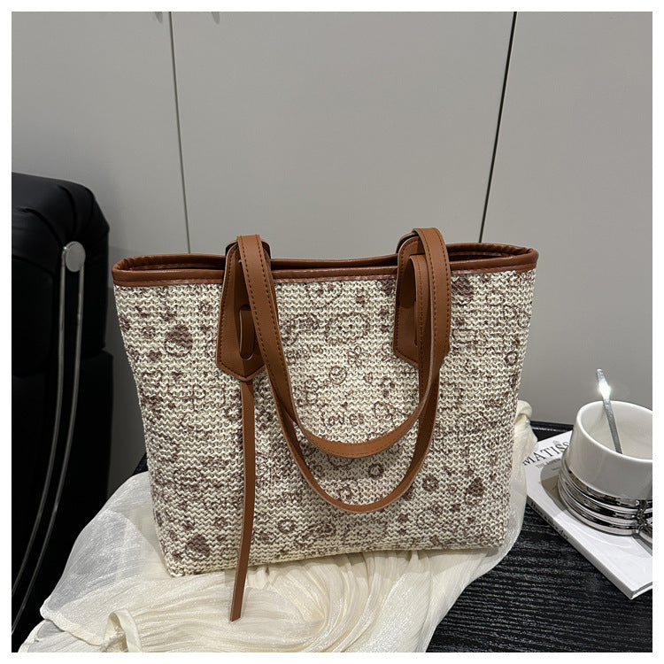 Korean Style Printed Woven Texture Leisure Bags