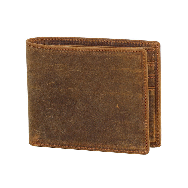Men's First Layer Crazy Horse Cowhide Vintage Men's Wallets