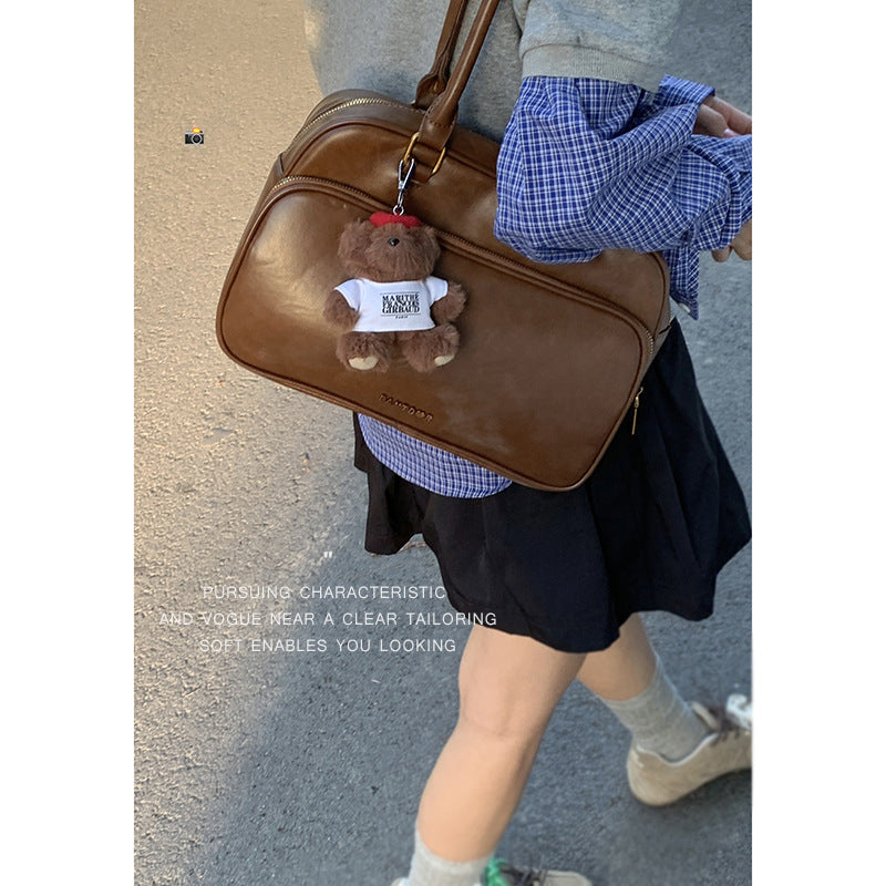 Women's Autumn Retro Portable Bowling Simple Niche Underarm Armpit Bags