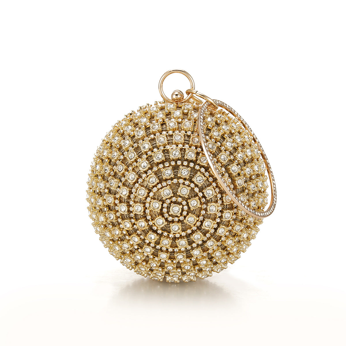 Women's Rhinestone Spherical Ball Dinner Clutch Evening Bags