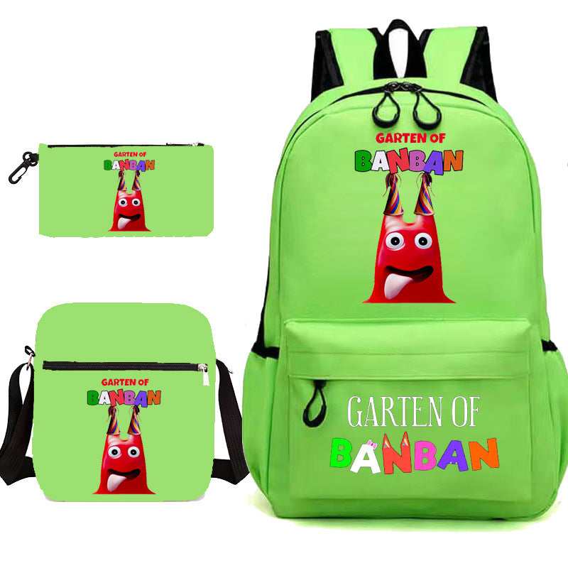 Elegant Unique Garden Game Pencil Three-piece Elementary School Students' Schoolbags