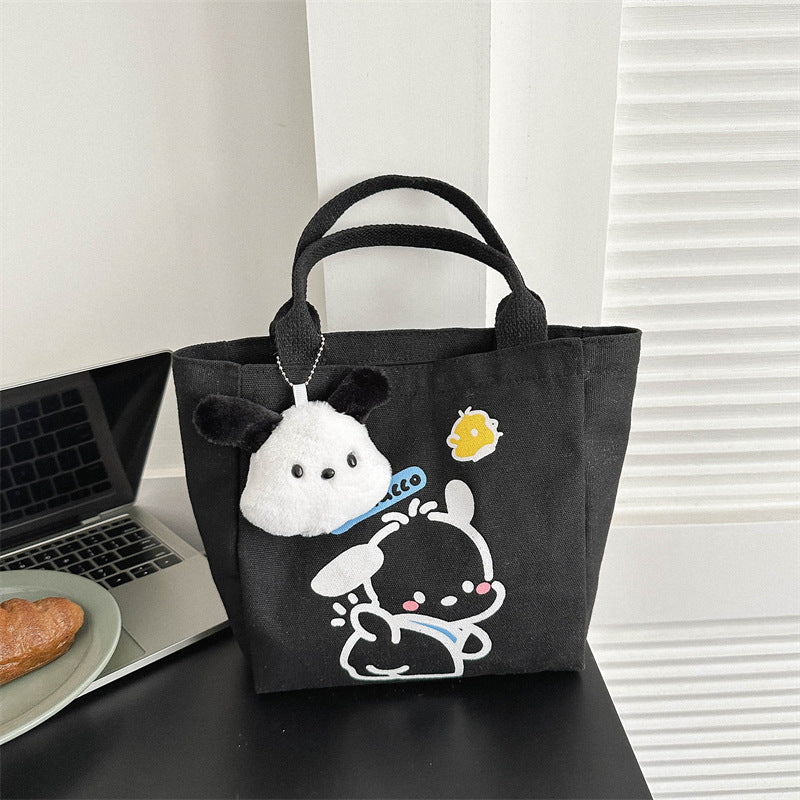 Canvas Cute Style Commuting Hand Lunch Design Women's Handbag
