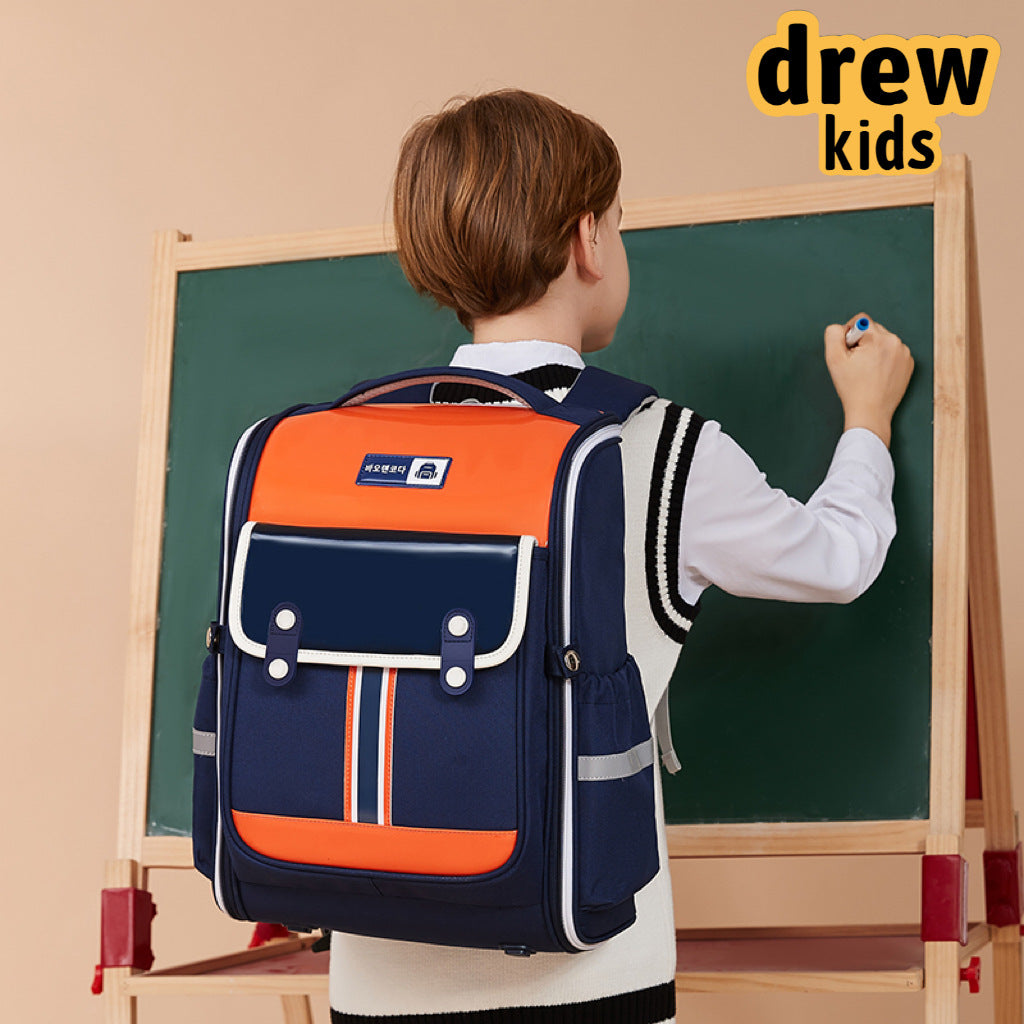 Surface Color Matching Light Tide Spine Protection Elementary School Students' Schoolbags