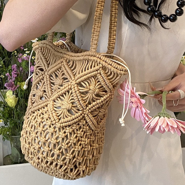 Artistic Retro Underarm Woven Crocheted Straw Bags
