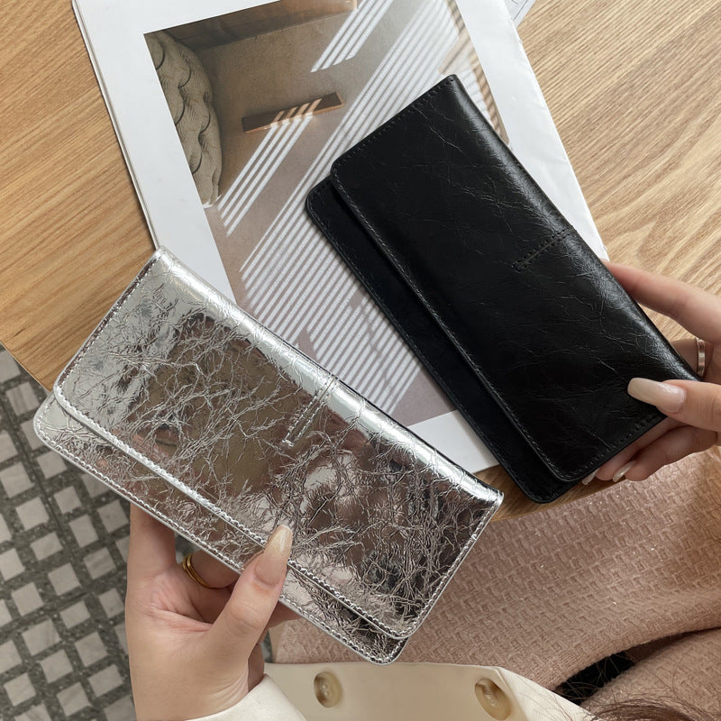 Women's Long Genuine Leather Soft One Compact Ladies Wallet