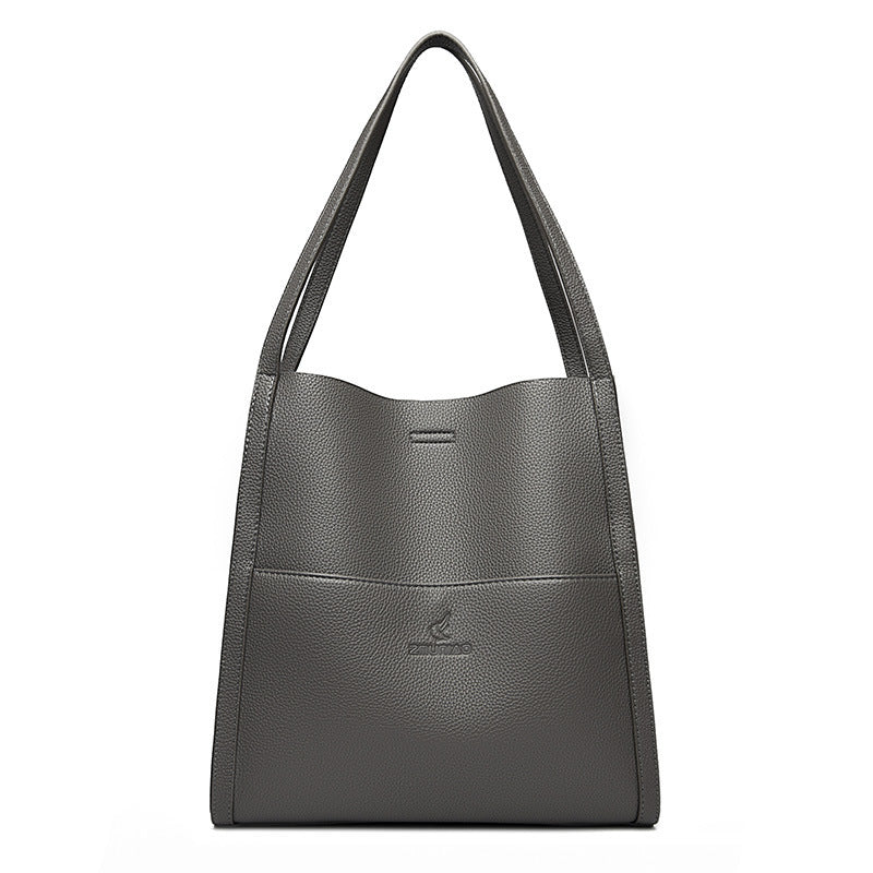 Women's High Quality Luxury Simple Solid Color Shopping Large Shoulder Bags