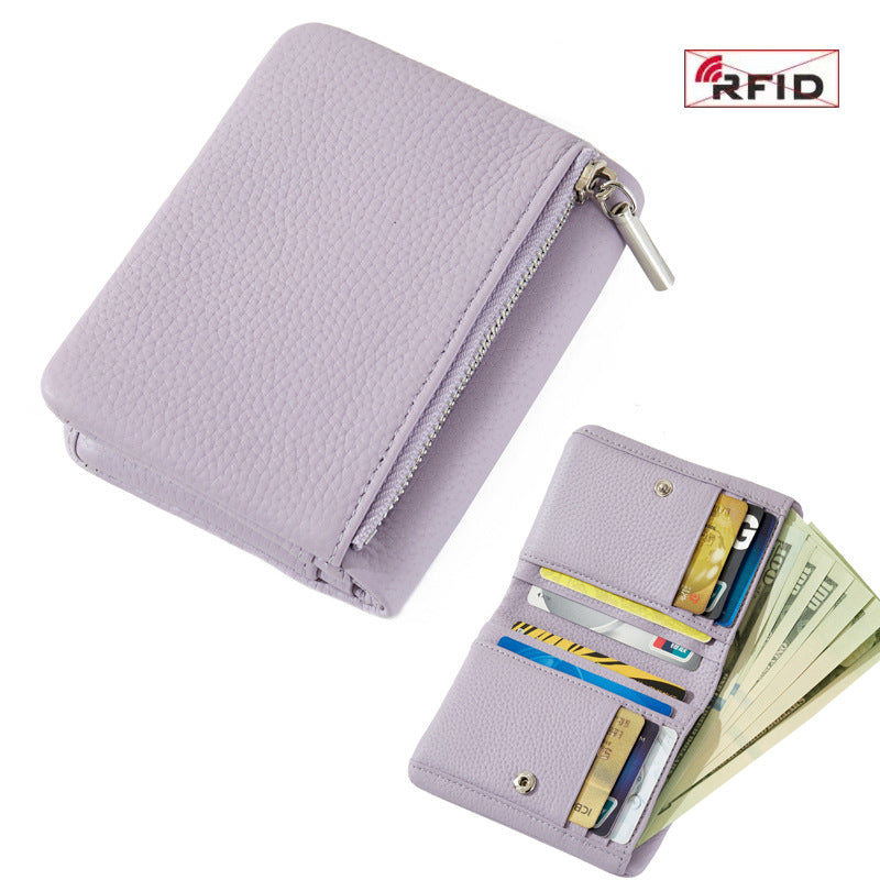 First Layer Cowhide Unisex Thin Section Ladies Wallet
