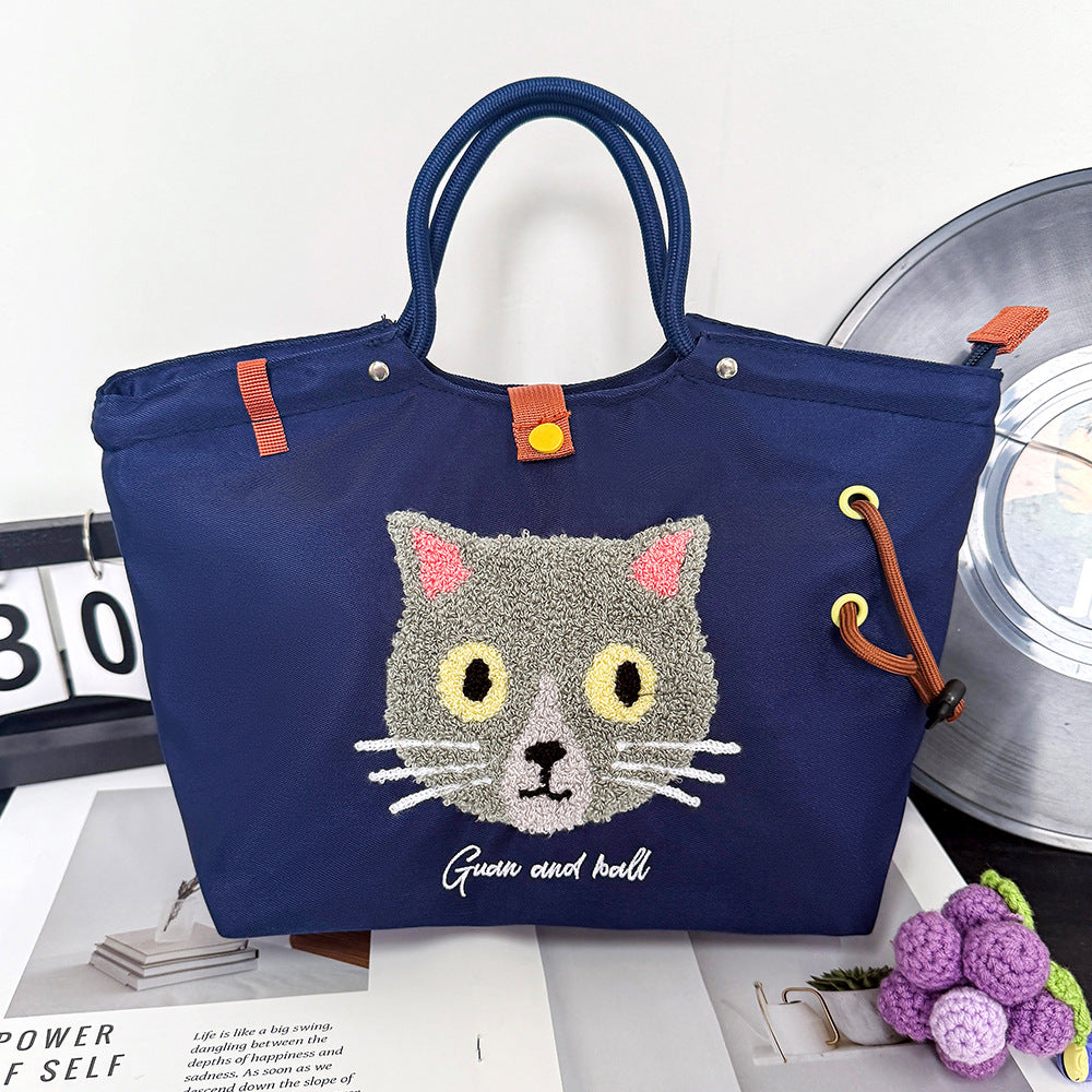 Cute Portable Pull Class Commuter Lunch Women's Handbag