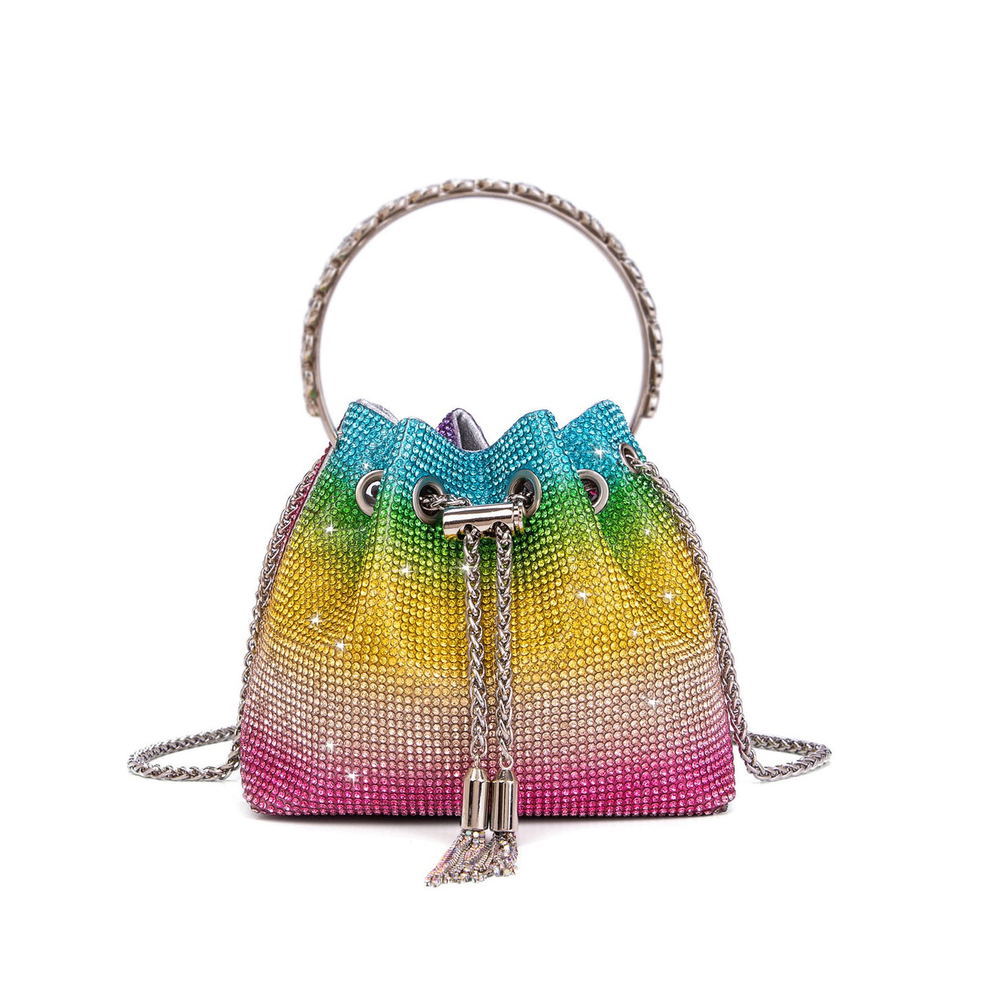 New Shiny Crystal Portable Trendy Dinner Bags